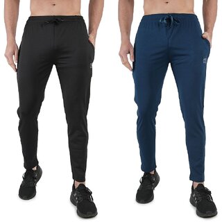 Kwings Mens Lower Combo Pack (Pack of 2) Lycra blend Plain sports wear Bottoms - Track Pants | Buy online on ZillyBuy