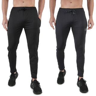 Kwings Mens Lower Combo Pack (Pack of 2) Lycra blend Plain sports wear Bottoms - Track Pants | Buy online on ZillyBuy