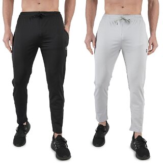 Kwings Mens Lower Combo Pack (Pack of 2) Lycra blend Plain sports wear Bottoms - Track Pants | Buy online on ZillyBuy