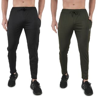 Kwings Mens Lower Combo Pack (Pack of 2) Lycra blend Plain sports wear Bottoms - Track Pants | Buy online on ZillyBuy