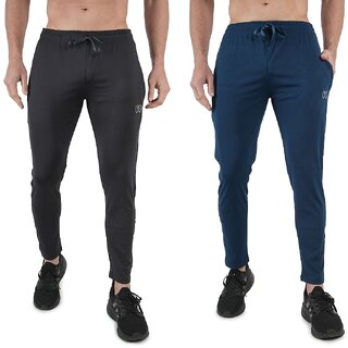 Kwings Mens Lower Combo Pack (Pack of 2) Lycra blend Plain sports wear Bottoms - Track Pants | Buy online on ZillyBuy