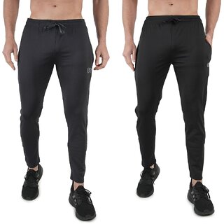 Kwings Mens Lower Combo Pack (Pack of 2) Lycra blend Plain sports wear Bottoms - Track Pants | Buy online on ZillyBuy