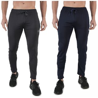 Kwings Mens Lower Combo Pack (Pack of 2) Lycra blend Plain sports wear Bottoms - Track Pants | Buy online on ZillyBuy