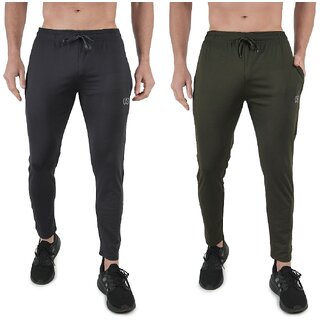 Kwings Mens Lower Combo Pack (Pack of 2) Lycra blend Plain sports wear Bottoms - Track Pants | Buy online on ZillyBuy