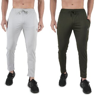 Kwings Mens Lower Combo Pack (Pack of 2) Lycra blend Plain sports wear Bottoms - Track Pants | Buy online on ZillyBuy