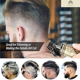 Golden Electric Hair Trimmer - USB Rechargeable with Adjustable Clipper Cleaning Brush