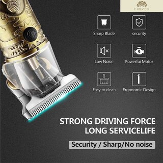 Golden Electric Hair Trimmer - USB Rechargeable with Adjustable Clipper Cleaning Brush