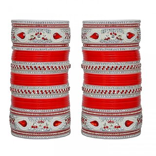 Red Bridal Punjabi Choora, Wedding Chura - Bangles & Bracelets | Buy online on ZillyBuy