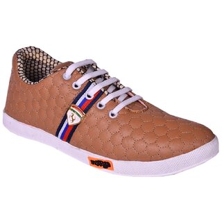 Premium Men Messi Men Tan Lace-up Casual Shoes 2025 at ShopCircuit | ONDC