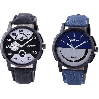 Axton Round Dial Multi Resin Strap Quartz Watch For Unisex