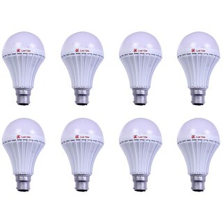 Alpha B22 12 watt pack of 8 Cool Daylight Lumens-450 with one year replacement warranty