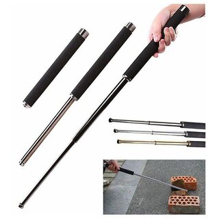 kudos Iron Baton 65 cm Tactical Telescopic Baton Stainless Steel Self Defence Security Folding Stick - Handbags | Buy online on ZillyBuy