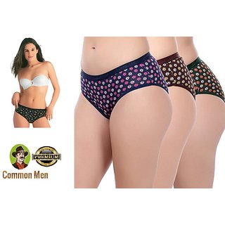 (PACK OF 5)sparkle  Cotton Hipster Ladies Printed Panty/Brief - Multi-Pattern