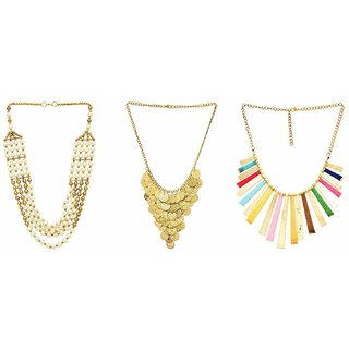 Sparkle Oxidised Multicolor Alloy Necklace Set For Women - Jewellery Sets | Buy online on ZillyBuy