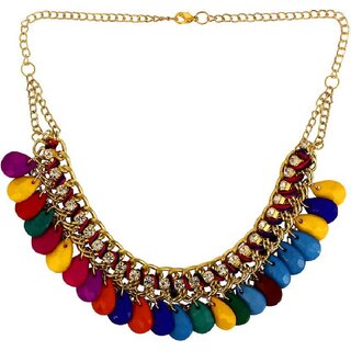 Sparkle Oxidised Multicolor Alloy Necklace Set For Women - Jewellery Sets | Buy online on ZillyBuy