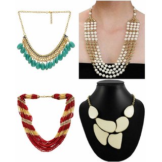 Sparkle Oxidised Multicolor Alloy Necklace Set For Women - Jewellery Sets | Buy online on ZillyBuy