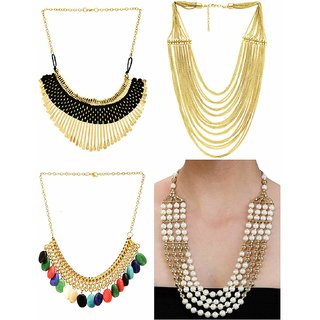 Sparkle Oxidised Multicolor Alloy Necklace Set For Women - Jewellery Sets | Buy online on ZillyBuy