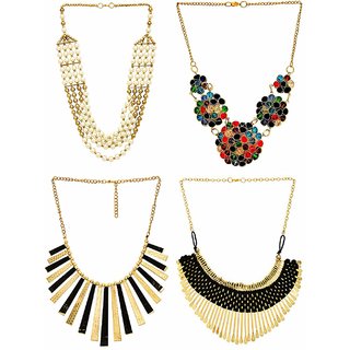 Sparkle Oxidised Multicolor Alloy Necklace Set For Women - Jewellery Sets | Buy online on ZillyBuy