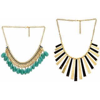 Sparkle Oxidised Multicolor Alloy Necklace Set For Women - Jewellery Sets | Buy online on ZillyBuy