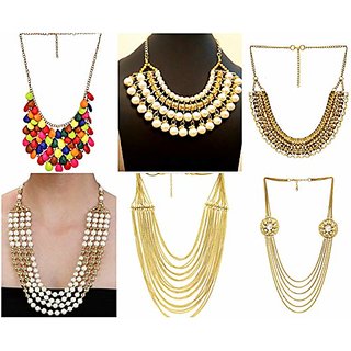 Sparkle Oxidised Multicolor Alloy Necklace Set For Women - Jewellery Sets | Buy online on ZillyBuy