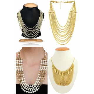 Sparkle Oxidised Multicolor Alloy Necklace Set For Women - Jewellery Sets | Buy online on ZillyBuy