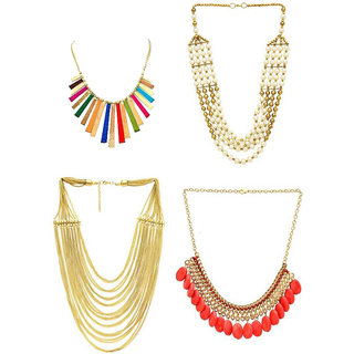 Sparkle Oxidised Multicolor Alloy Necklace Set For Women - Jewellery Sets | Buy online on ZillyBuy