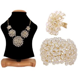 sparkle  Jewellery pearl beaded necklace, bracelet  ring - Jewellery Sets | Buy online on ZillyBuy