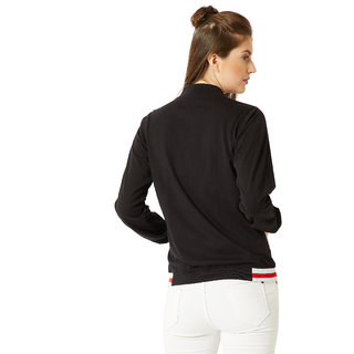 Premium Women Miss Chase Black On It First Ribbed Jacket 2025 at ShopCircuit | ONDC
