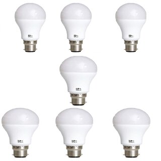 Alpha B22 9-Watt LED Bulb (Pack of 7, Cool Day Light)