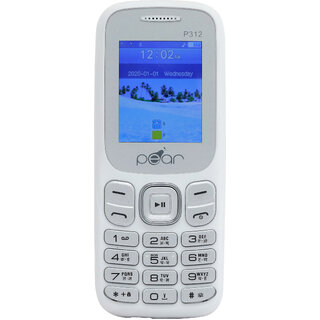 Pear P312 Dual Sim, 1.8 Inch Feature Phone (White) - Mobile Phone | Buy online on ZillyBuy
