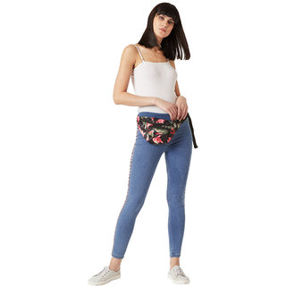 Luxurious Women Miss Chase Women's Blue Super Skinny High Rise Clean Look Regular Length Twill T