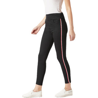 Luxurious Women Miss Chase Women's Black Love Yourself Jeggings 2025 at ShopCircuit | ONDC