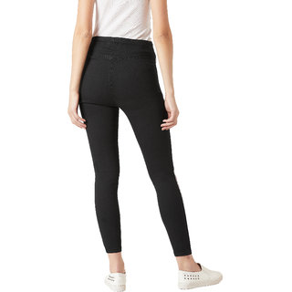 Luxurious Women Miss Chase Women's Black Love Yourself Jeggings 2025 at ShopCircuit | ONDC